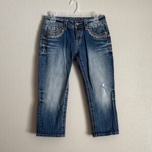 Women's Embellished MissMe Signature Capri